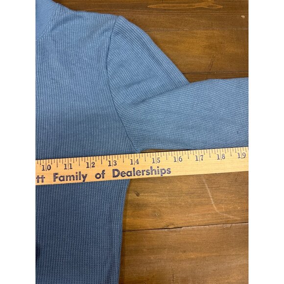 American Eagle Womens Mock Neck Long Sleeve Ribbed Top S Blue Polyester Viscose - Picture 5 of 6